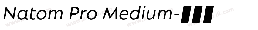 Natom Pro Medium字体转换 Natom Pro Medium字体转换